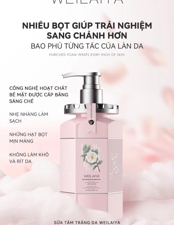 Sữa Tắm Trắng Da Hương Hoa Trà Weilaiya 450ml